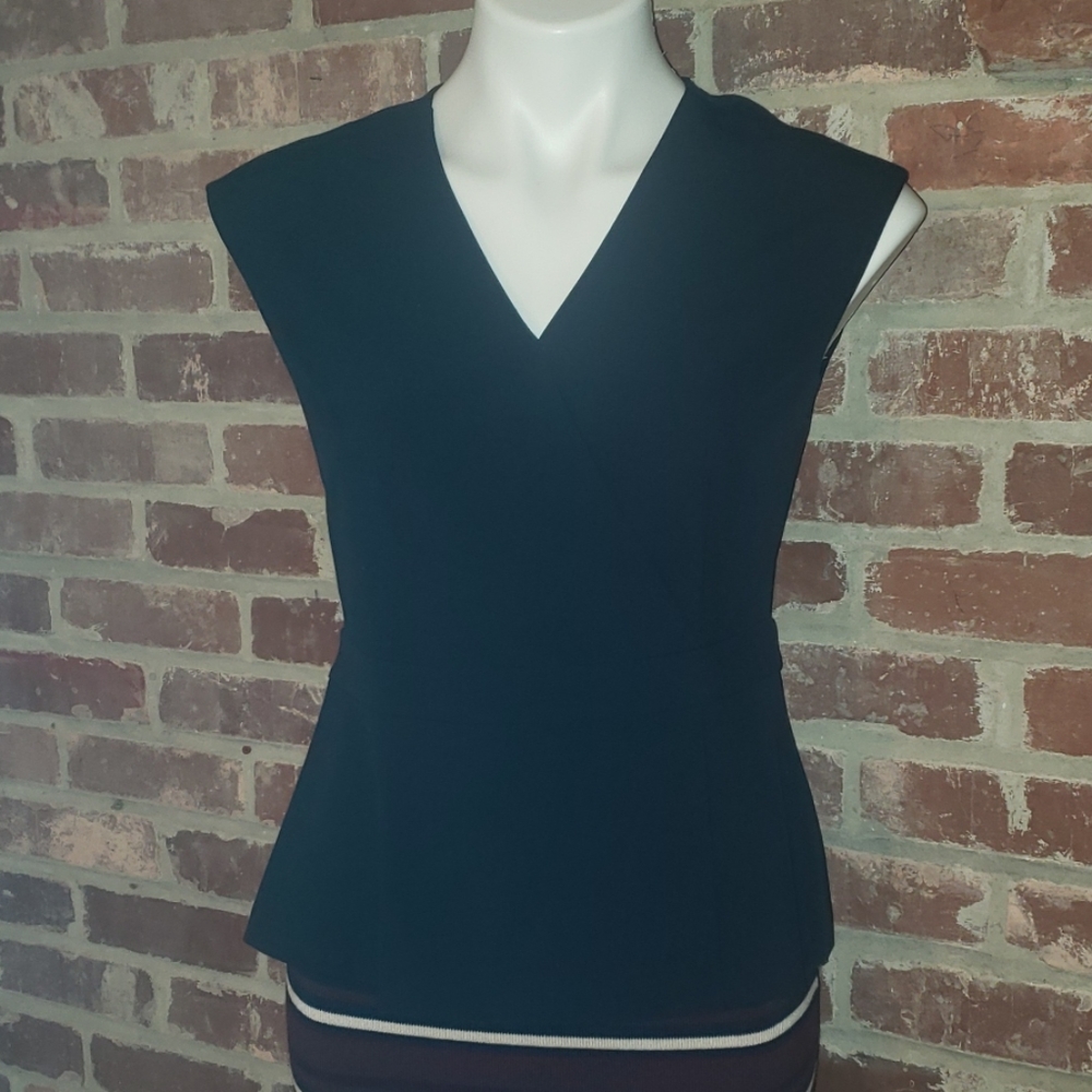 Sleeveless dress top.